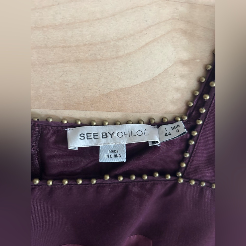 See By Chloe Purple Peplum Dress - Picture 3 of 7